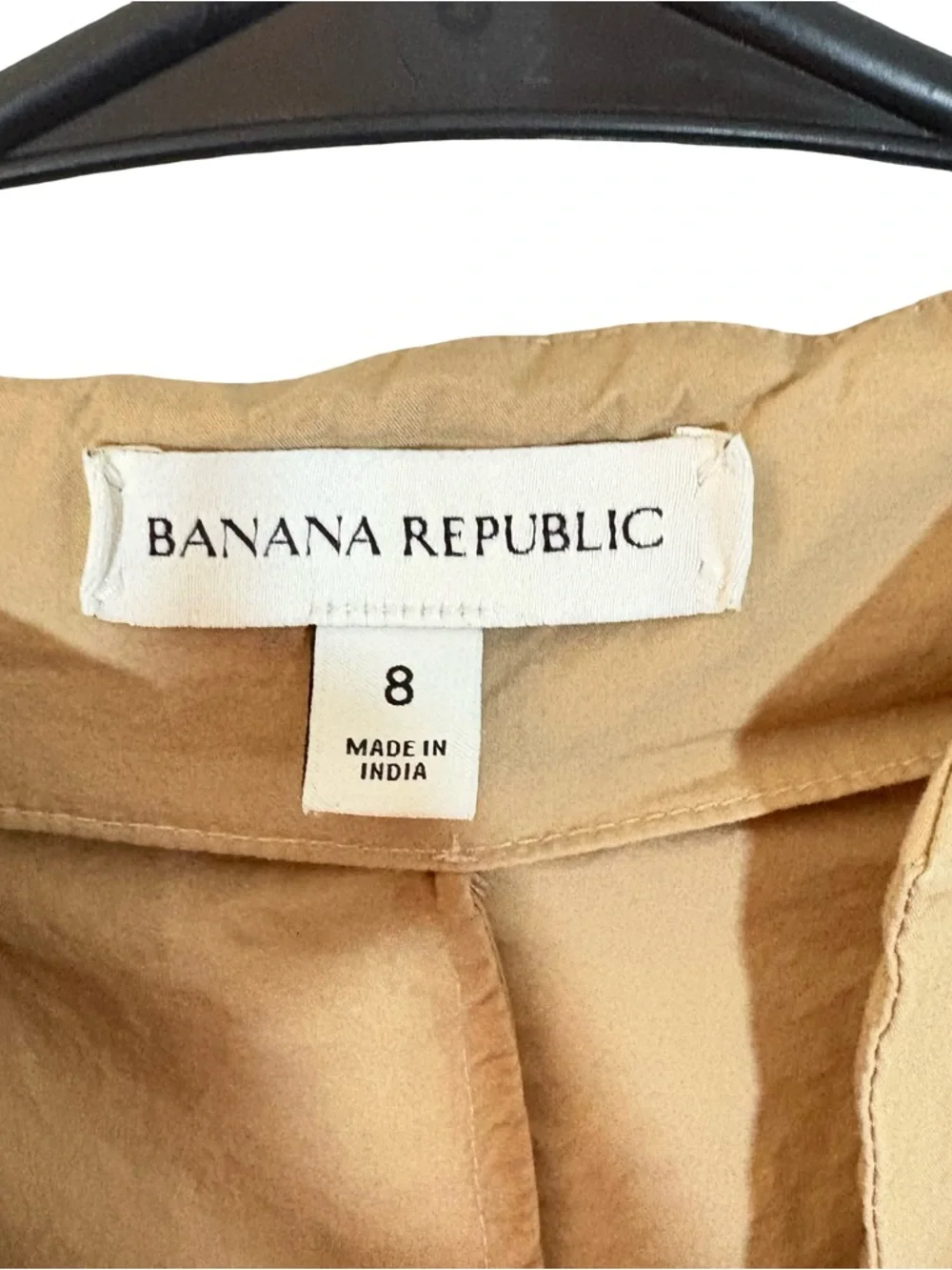 Banana Republic Cotton Poplin Shirt Dress Sandstone Midi Fit Flare 8 - Picture 3 of 10